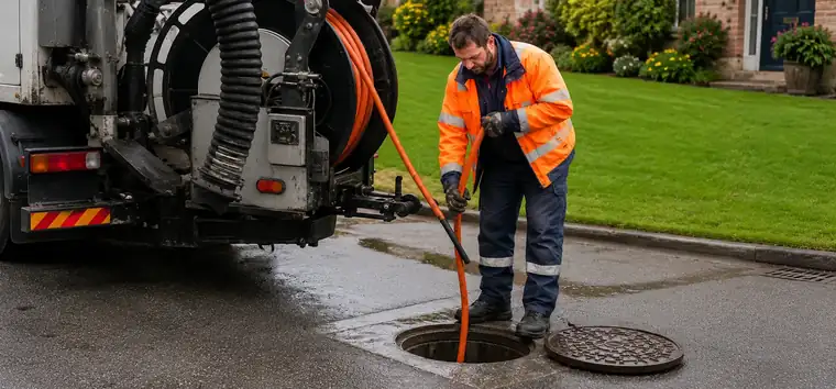 Street manhole servicing in Dubai